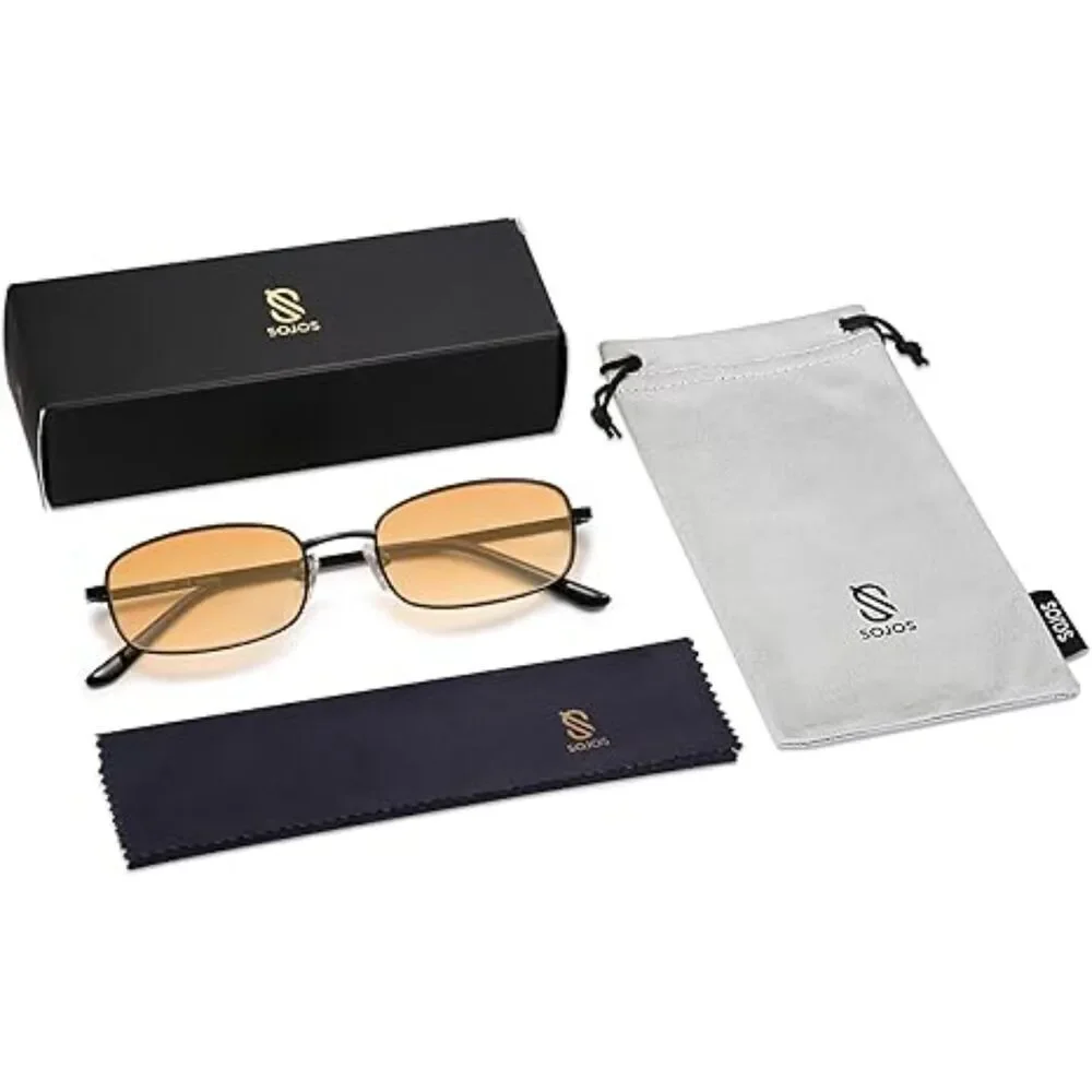 Trendy Small Y2K Rectangle Sunglasses for Women and Men Retro SJ1187